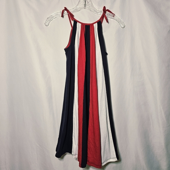 The Children's Place Girls Red White & Blue Colorblock Dress Size Lg 10/12 - Picture 5 of 7